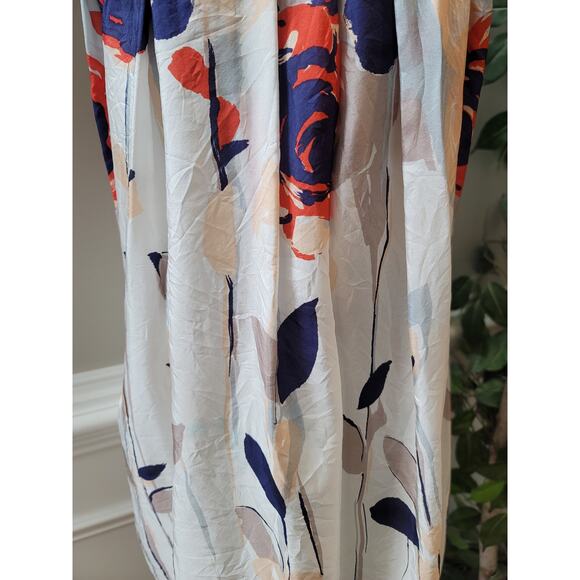 Isabella Sinclair Dress Size 2 White Floral Sleeveless Summer Casual - Picture 8 of 15